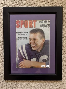 Johnny Unitas Signed Framed Sport Magazine Cover JSA Auto Baltimore Colts HOF - Picture 1 of 3
