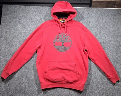 Timberland Mens Black Tree Red Hoodie Sweatshirt Size XL Long Sleeve - Image 1 of 4