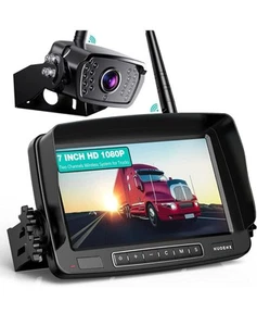 Cámara de Retroceso Inalámbrica, Sistema de Cámara de Visión Trasera Monitor de 7 Pulgadas para RV, - Imagen 1 de 7