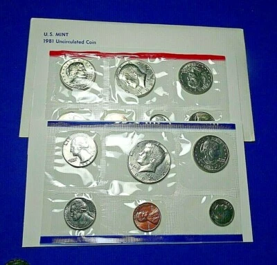 1981 P&D US MINT SET  "PRESTINE"   - ALL ORIGINAL 13 COINS - 3-SBA (PDS)  - Image 1 of 2
