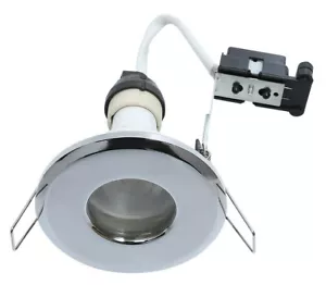 4 X CHROME IP65 DOWNLIGHTS RECESSED BATHROOM SHOWER GU10 SPOTLIGHTS 240V LED - Picture 1 of 1