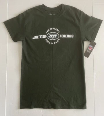 纽约 喷气机队 T 恤 NFL 职业橄榄球名人堂 Enshrinees 尺寸小号喷气机传奇 — 第 1/4 张图片