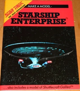 Star Trek: The Next Generation Make a Model USS Enterprise Book 1990 MINT UNUSED - Picture 1 of 2
