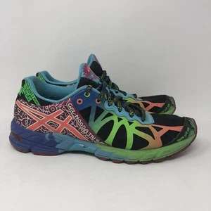 Asics Gel Noosa Tri 9 T458N Black Multicolor Running Shoes Sneakers Womens 8 - Picture 1 of 12
