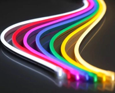 16.4ft 110V 220V Neon LED Light Strip Waterproof Flexible 6mm Rope Tube for Home