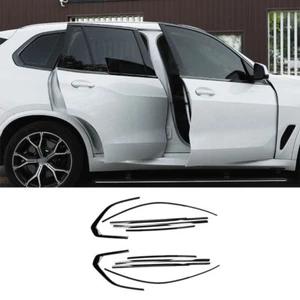 Fit For BMW X5 G05 2019-2022 Black Steel Windows Strip Sill Molding Cover Trim - Picture 1 of 10