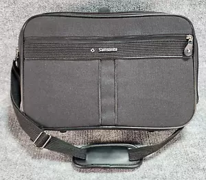 SAMSONITE Silhouette 4 Expandable Black Messenger/Carry On Bag 17"x11" - Picture 1 of 9