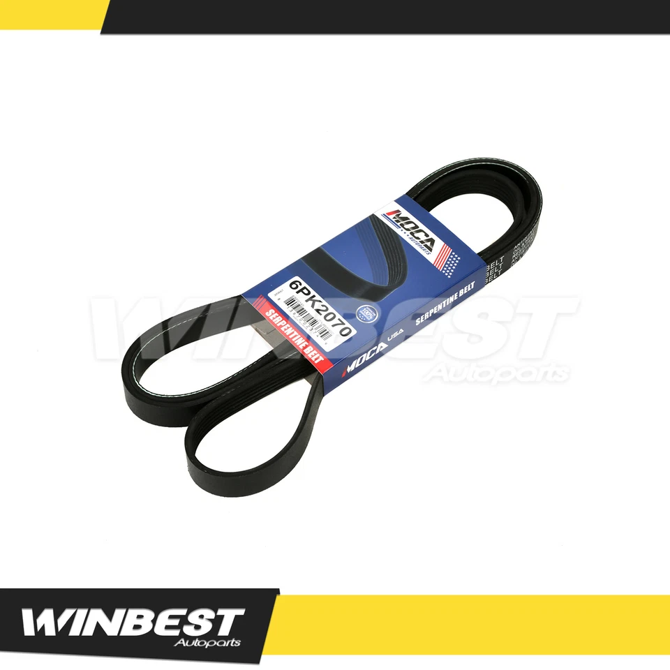 Cinturón Serpentine 6PK2070 para Toyota 86 Subaru BRZ Dodge Jeep Suzuki Plymouth GAS Foto 1 de 4