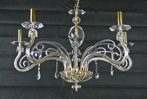 Lampadario in cristallo di alta qualità e con pendenti made in italy ART.C8 - Imagen 1 de 9