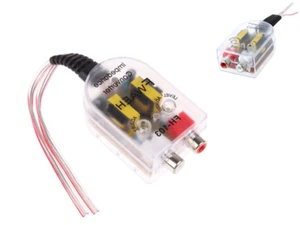 CONVERTITORE SEGNALE AUDIO ALTA A BASSA IMPEDENZA RCA STEREO AUTO AMPLIFICATORE - Imagen 1 de 1