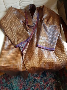 Mongolian jacket colorful bright fun wrap robe top kids or small women' clothing