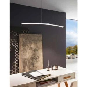 Eglo LED Pendelleuchte Lasana Chrom 90cm 30W 3500lm warmweiß 3000K Lampe kürzbar - Bild 1 von 6