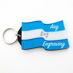 Llavero con bandera de Honduras, personalizado gratuito - llavero grabado, etiqueta nombre de mochila - Imagen 1 de 3