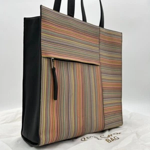 Paul Smith Tote Bag Signature stripe patchwork A4 compartment From Japan - Picture 1 of 12