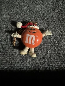 CHRISTMAS ORNAMENT M&M 1988 Mars Inc. M&M'S Orange Santa Hat VINTAGE M&M's 1980s - Picture 1 of 3