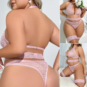 Women Lace Sexy-Lingerie Nightwear Babydoll Sleepwear Bodysuit Dress Plus Size - Picture 1 of 21