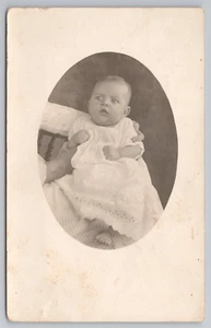 Postal RPPC retrato de bebé niña Audra Stewart 1916 - Imagen 1 de 2
