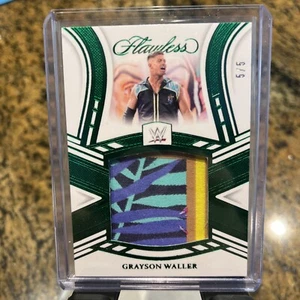 2024 National Treasures Flawless-Emerald Patch Card Grayson Waller #5/5(Mem) - Picture 1 of 3