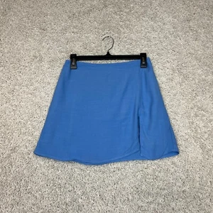 Aritzia Sunday Best Tatiana Mini Skirt Womens 4 Blue High Waisted Crepe Lined - Picture 1 of 10