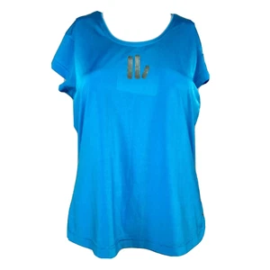 Jamie Sadock Camicia Donna Tg M Blu Manica Corta Tasca Pullover Golf Tee Elasticizzata - Foto 1 di 9