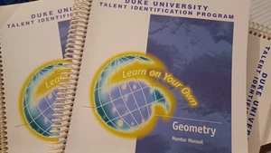 Duke University Talent ID Program GEOMETRY textbook workbooks home school math - Picture 1 of 3