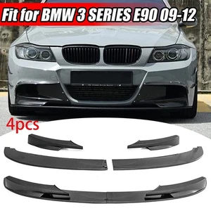 Front Lip Spoiler Splitter For BMW 3 Series E90 E91 2009-12 M Sport Carbon Black - Picture 1 of 9