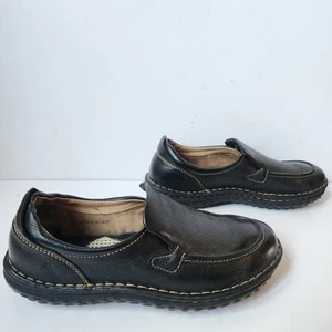 Born schwarze Leder-Halbschuhe Damengröße 9,5 US 41 EU Slipper gepolstert - Bild 1 von 10