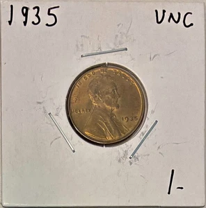 1935 Lincoln Cent (Wheat Penny), Uncirculated, Red-Brown - Picture 1 of 2