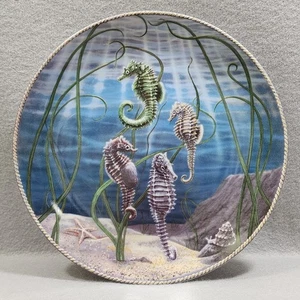 1982 Ocean Stars "Sea Horses" 8.5" Coleccionista Plato Decorador Primero en Serie - Imagen 1 de 7