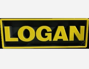 Decorative Logan  marvel Logo Sign Display Cinema s17.5cm L22cm - Picture 1 of 2