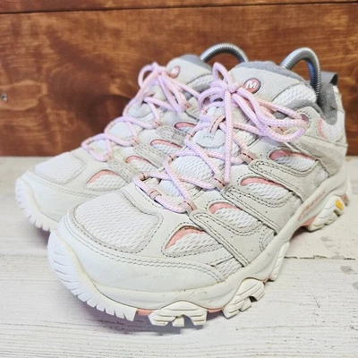 Merrell Womens 9 Moab 3 White Soft Coral Hiking Shoes J038634 - Image 1 of 4