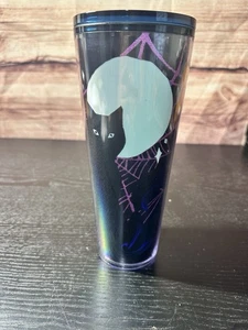 Nuevo vaso Starbucks Halloween 2021 vaso frío brilla en la oscuridad gato con luna - Imagen 1 de 9