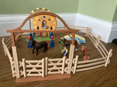 Schleich Horse Play Set Farm World 42481 Pony Agility Training Farm Riding Toys - Image 1 of 4