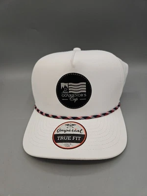 Idaho Governor's Cup Trucker Hat Cap OS Adj. Rope Red White Black Patch Golf - Image 1 of 4