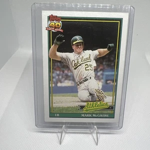 1991 Topps - Mark McGwire #270 NEAR MINT Oakland Athletics Baseball Card HOF - Picture 1 of 10