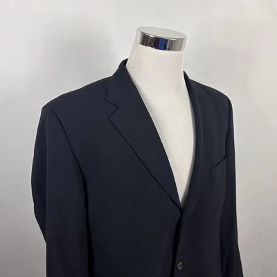 Hugo Boss 42R Angelico Lucca Sport Coat Wool Blend Black Three Button Vented - Image 1 of 4