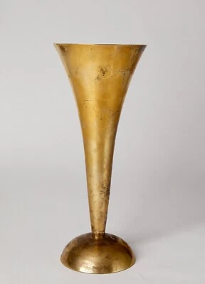 这款复古风格的金属小号花瓶金色/彩色金属花瓶 — 第 1/4 张图片