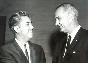 Vintage President Lyndon Johnson Photo LBJ Los Angeles California Original  - Picture 1 of 4