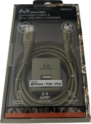 Cable de iluminación Vivitar y cargador de pared USB doble - Cargador de pared de 2,4 AMP - Nuevo Foto 1 de 4