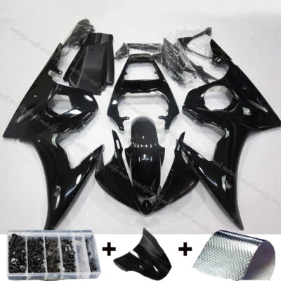 Vivid Black Fairing Kit For Yamaha YZF R6 2003-2004 / R6S 2006-2009 ABS Bodywork - Image 1 of 4