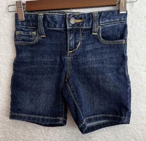 Old Navy Girl's Blue 5 Pocket Jeans Shorts Size 5 Adjustable Waist - Picture 1 of 6