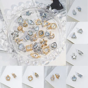Bracelet Necklace Decorative Pendant 40PC Zircon Pendant Heart shaped diamond - Picture 1 of 39