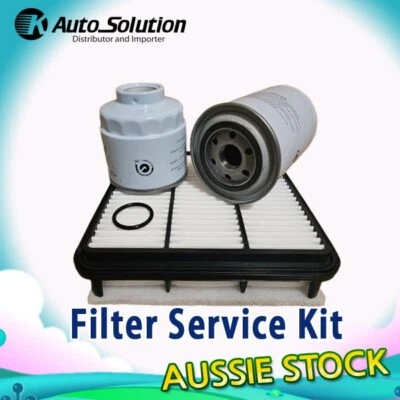 Oil Air Fuel Filter Service Kit fits Mitsubishi Triton ML, MN 4WD 3.2L Diesel - image 1 of 2