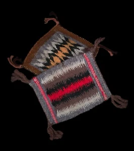 Dollhouse Miniature Pair Hand Woven Arizona Native Indian 1:12 Scale Rugs 1970s - Picture 1 of 10