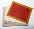 1937 Coronation George VI & Elizabeth Admission Ticket Notes Envelope Karslake