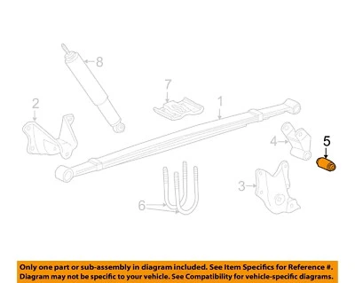 Componentes de suspensión para Ford OEM 89-07 E-150 Club Wagon - Buje de grillete EOTZ5781E Foto 1 de 2