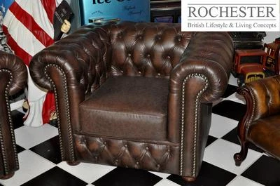  Chesterfield Rochester Devon-Forrest Mit Bonnell Clubsessel 1 x - Bild 1 von 2