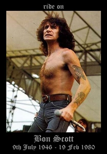 Bon Scott AC/DC Tribute  Poster  A4-A3-A2 Sizes - Picture 1 of 1