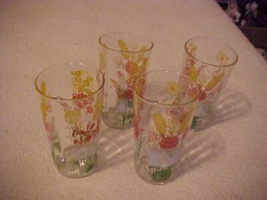 Vasos de cocina coloridos de colección con rosas - Imagen 1 de 2