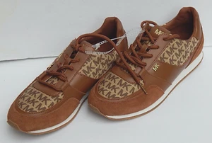 ZAPATILLAS MICHAEL KORS LOGO MARRÓN talla 8.5 NUEVAS AUTÉNTICAS - Imagen 1 de 4